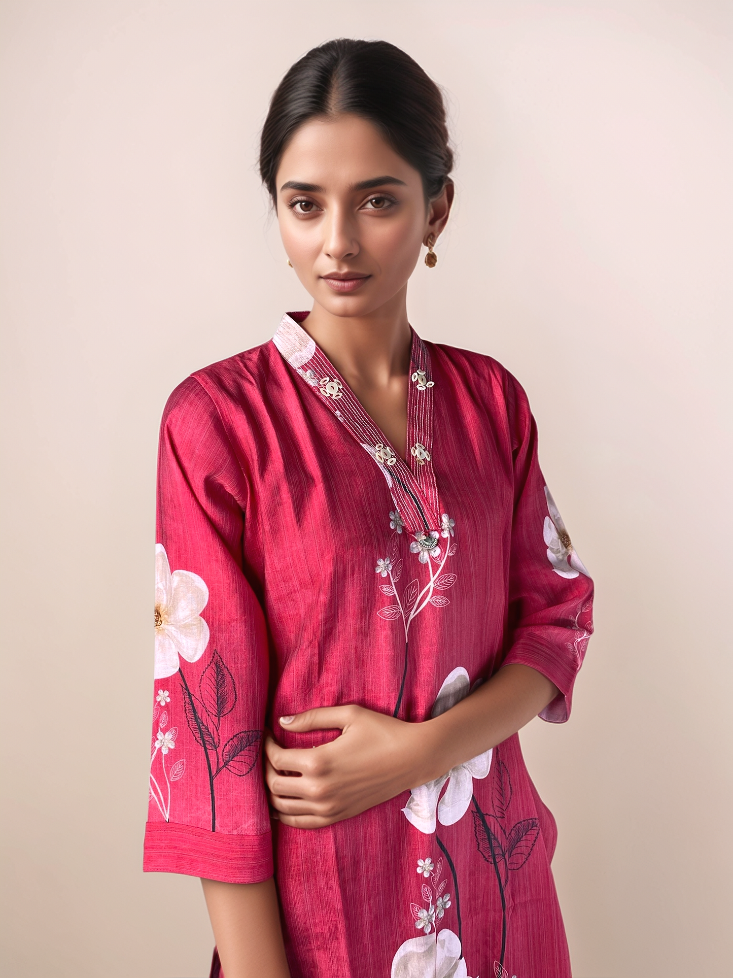 Womens Red Straight Cut Top M - 3005076Red