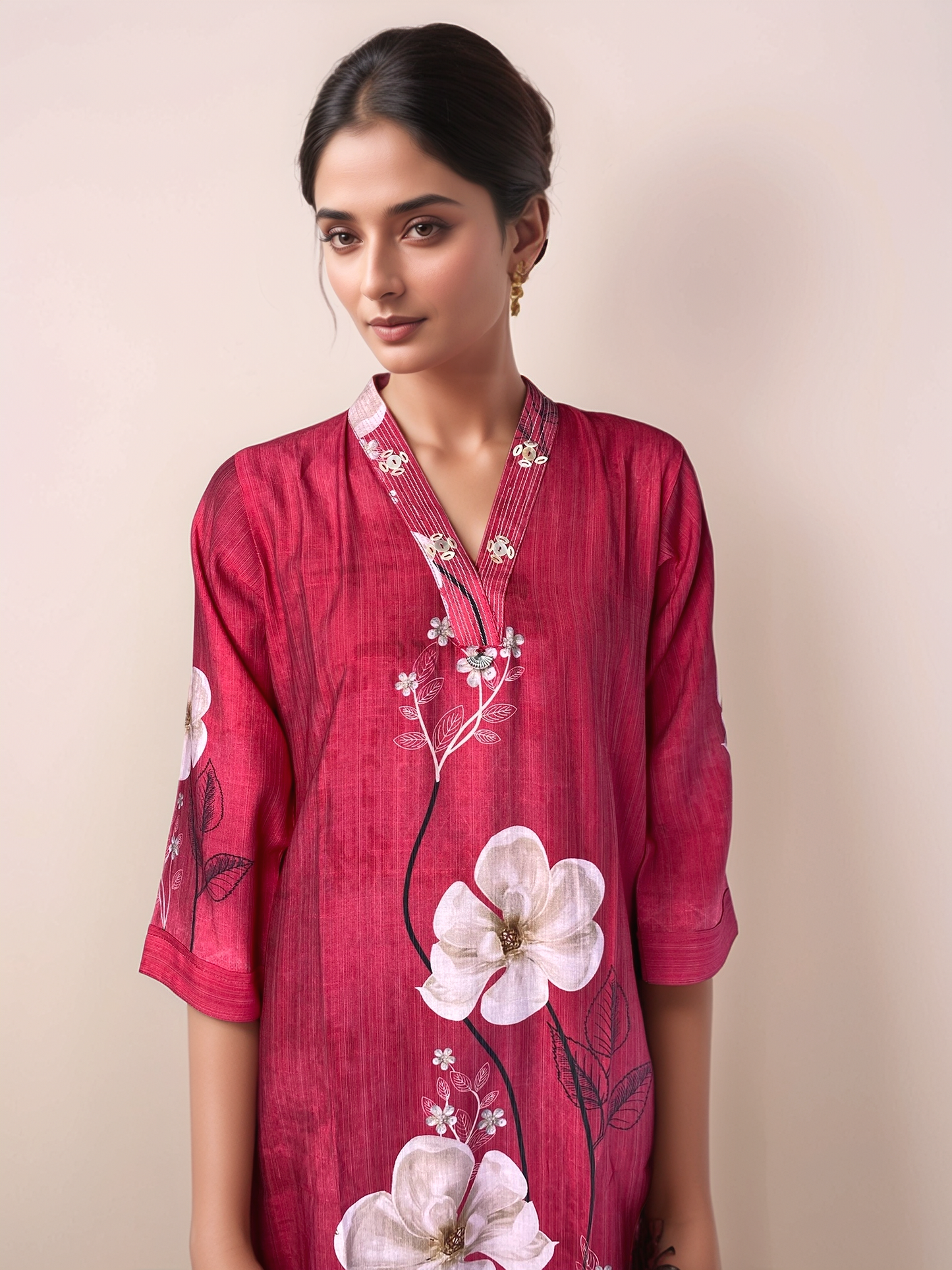 Womens Red Straight Cut Top M - 3005076Red