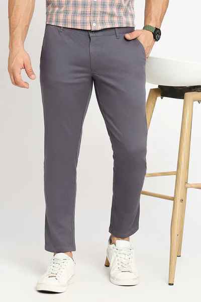BASICS Mens MID GREY TAPERED TROUSER 23BTR51560 FF