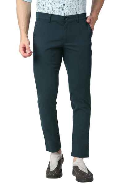BASICS Mens DARK GREEN TAPERED TROUSER 23BTR50256 FF