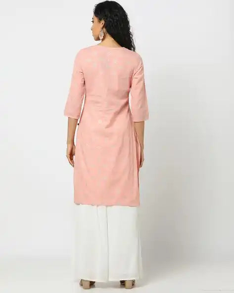WOMENS KURTHI BABY PINK