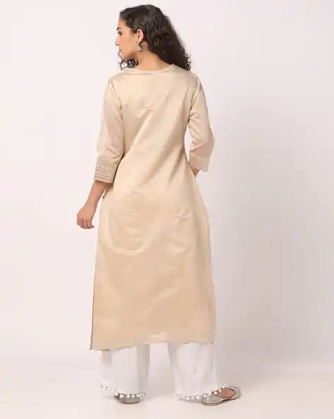 WOMENS KURTHI SILVER GOLD