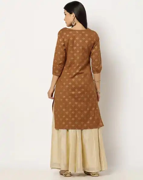 WOMENS KURTHI BROWN
