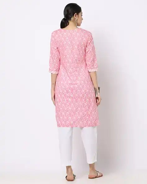 WOMENS KURTHI BABY PINK