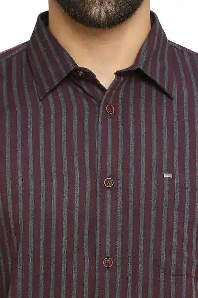 BASICS Mens MAROON SLIM SHIRT 23BSH51955 LS