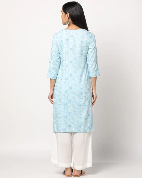 WOMENS KURTHI SKY BLUE
