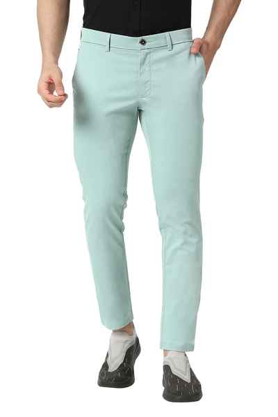 BASICS Mens MID GREEN TAPERED TROUSER 23BTR50171 FF