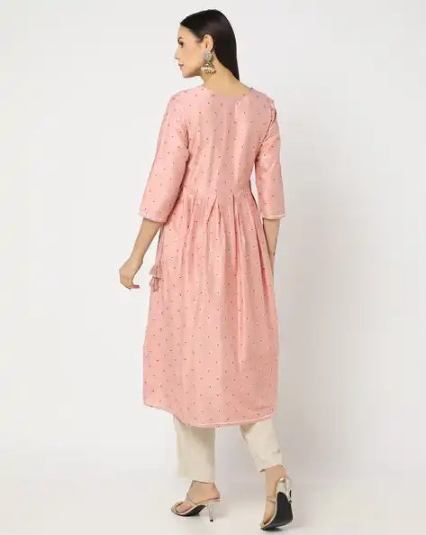 WOMENS KURTHI BABY PINK