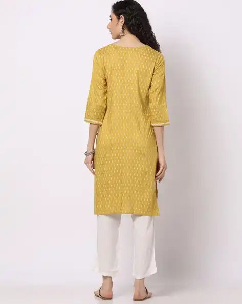 WOMENS KURTHI MUSTARD