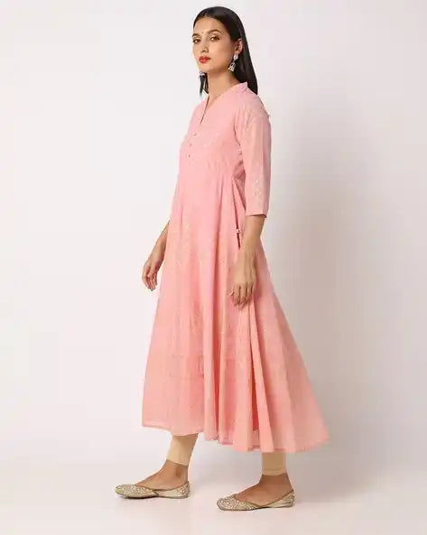 WOMENS KURTHI BABY PINK