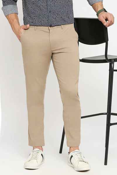 BASICS Mens KHAKI TAPERED TROUSER 23BTR51620 FF