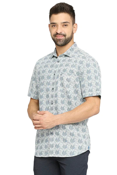 BASICS Mens BLUE SLIM SHIRT 23BSH51923 LS