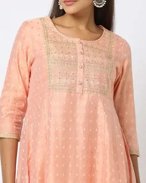 WOMENS KURTHI PEACH