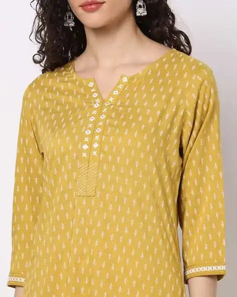 WOMENS KURTHI MUSTARD