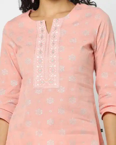 WOMENS KURTHI BABY PINK
