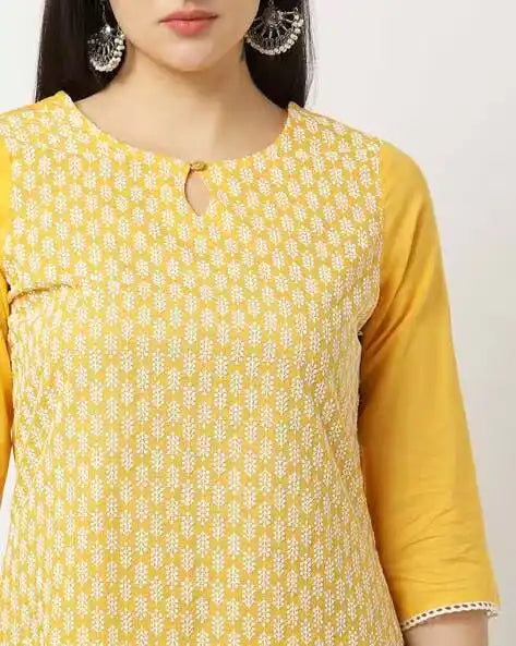 WOMENS KURTHI YELLOW