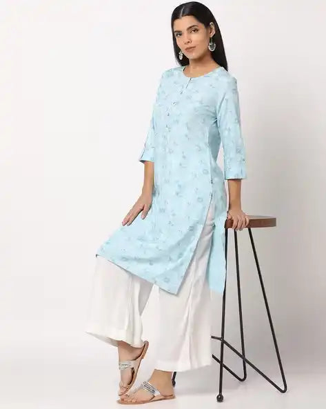 WOMENS KURTHI SKY BLUE