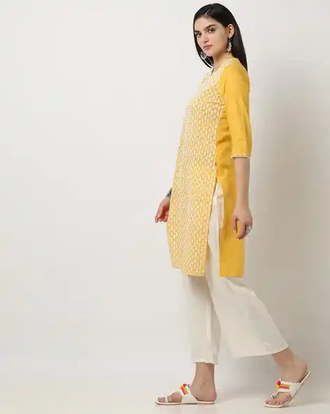 WOMENS KURTHI YELLOW