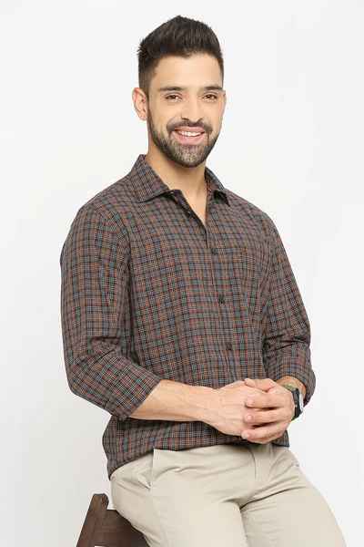 BASICS Mens NAVY SLIM SHIRT 23BSH51484 LS