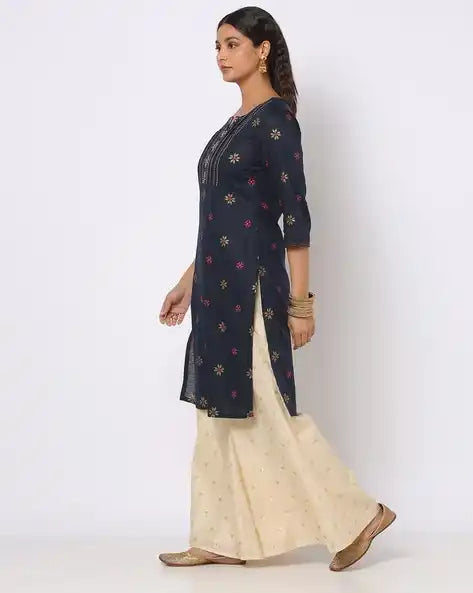 WOMENS KURTHI NAVY
