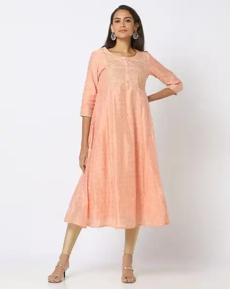 WOMENS KURTHI PEACH