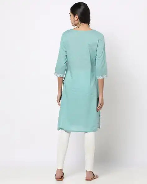 WOMENS KURTHI SKY BLUE