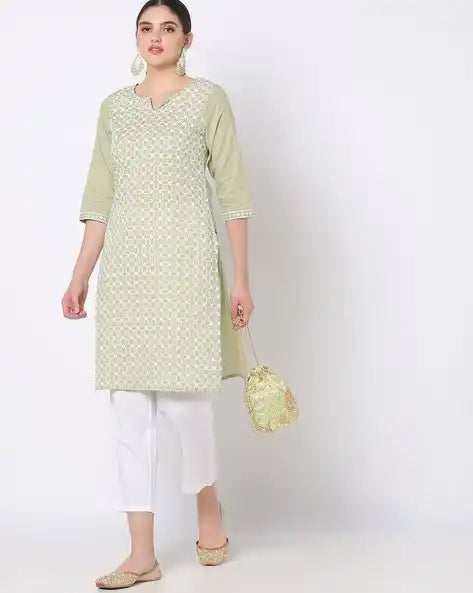 WOMENS KURTHI MINT GREEN