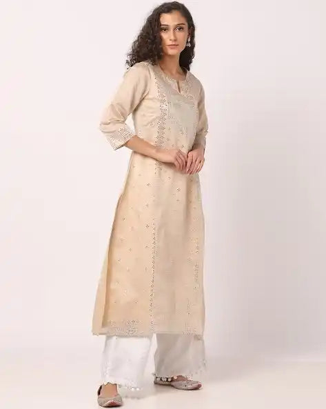 WOMENS KURTHI SILVER GOLD