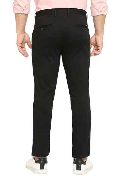BASICS Mens BLACK TAPERED TROUSER 23BTR51578 FF