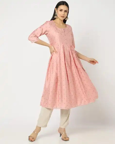 WOMENS KURTHI BABY PINK
