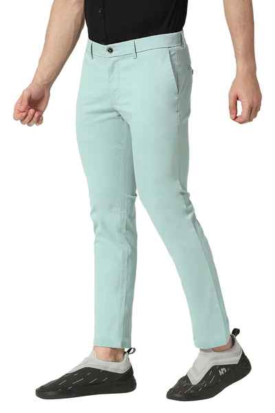 BASICS Mens MID GREEN TAPERED TROUSER 23BTR50171 FF
