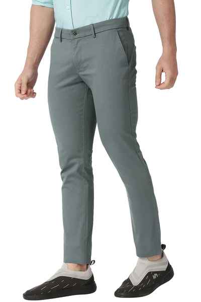BASICS Mens GREEN TAPERED TROUSER 23BTR50303 FF