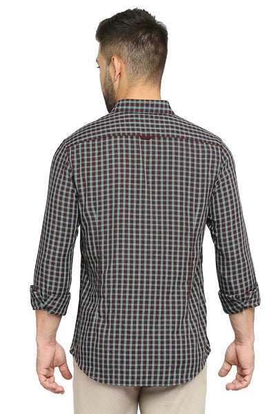 BASICS Mens WINE SLIM SHIRT 23BSH51534 LS