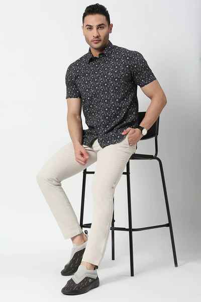 BASICS Mens ECRU TAPERED TROUSER 23BTR50202 FF