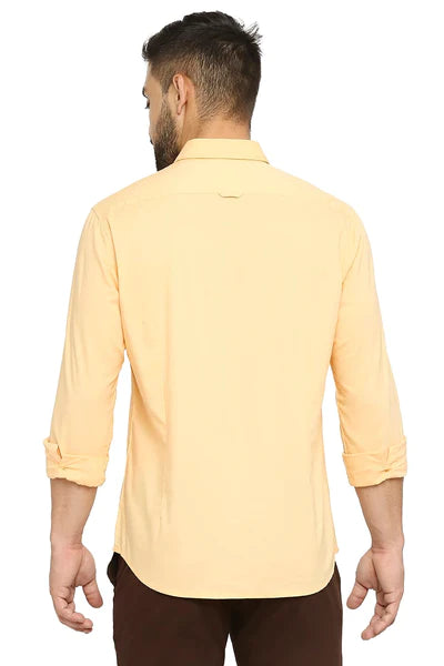 BASICS Mens ORANGE SLIM SHIRT 23BSH51506 LS