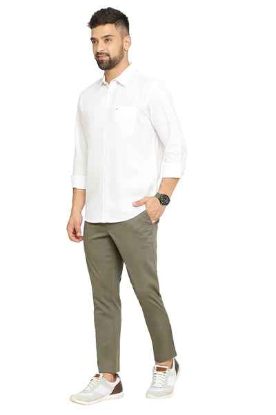 BASICS Mens LIGHT GREEN TAPERED TROUSER 23BTR51559 FF