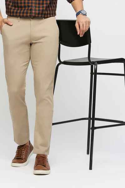 BASICS Mens KHAKI TAPERED TROUSER 23BTR51571 FF
