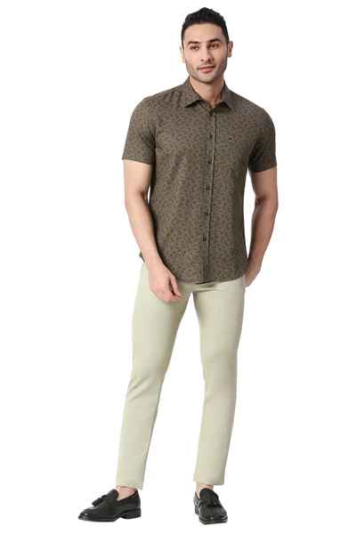 BASICS Mens KHAKI TAPERED TROUSER 23BTR50280 FF