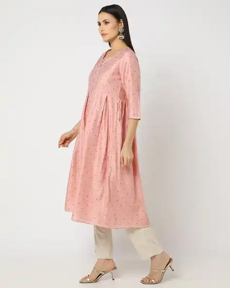 WOMENS KURTHI BABY PINK