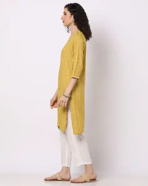 WOMENS KURTHI MUSTARD