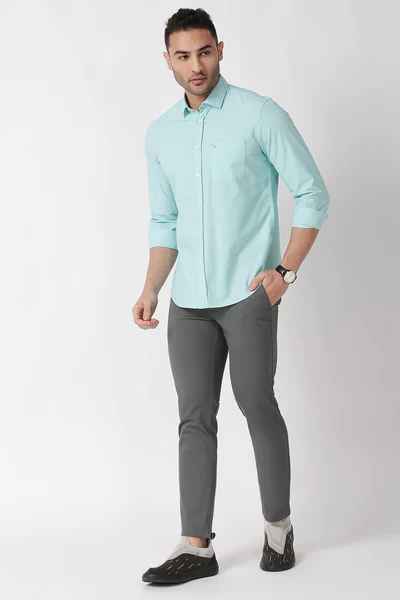 BASICS Mens GREEN TAPERED TROUSER 23BTR50303 FF