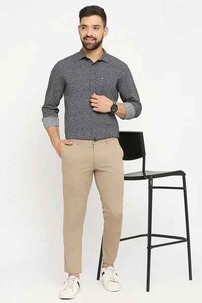 BASICS Mens KHAKI TAPERED TROUSER 23BTR51620 FF