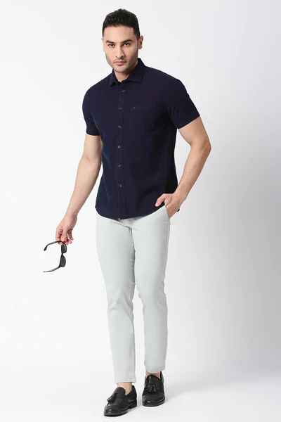 BASICS Mens LIGHT GREY TAPERED TROUSER 23BTR50255 FF