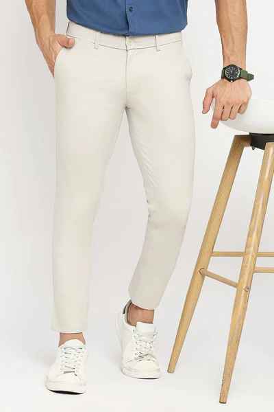 BASICS Mens ECRU TAPERED TROUSER 23BTR51610 FF