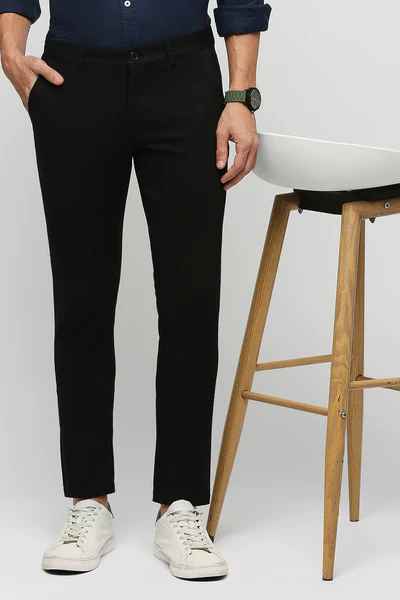 BASICS Mens BLACK TAPERED TROUSER 23BTR52934 FF