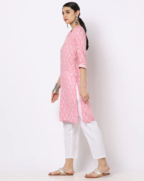 WOMENS KURTHI BABY PINK