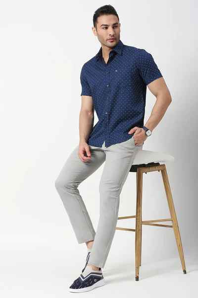 BASICS Mens GREY TAPERED TROUSER 23BTR50296 FF