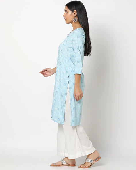 WOMENS KURTHI SKY BLUE