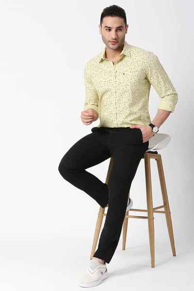 BASICS Mens BLACK TAPERED TROUSER 23BTR50205 FF