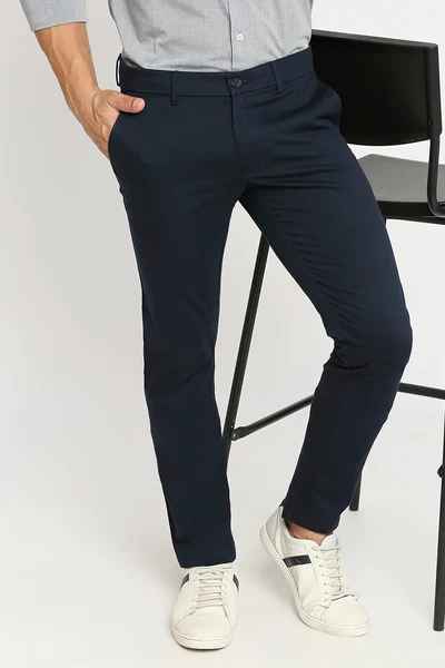 BASICS Mens NAVY TAPERED TROUSER 23BTR51550 FF